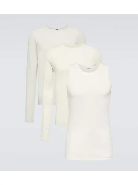 Cămașă Jil Sander din jerseu albastru