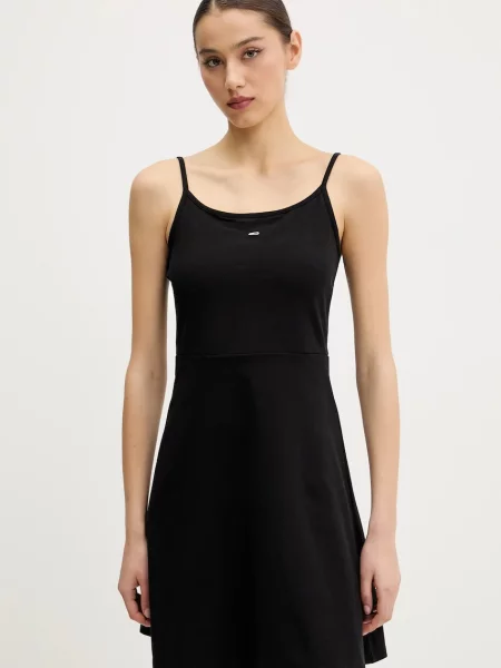 Рокля Tommy Jeans Essential Strap Dress Black XXS черно