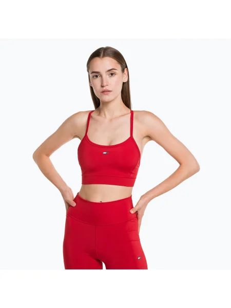 Olcsóbban. Tommy Hilfiger Essentials Low Int fitness melltartó piros. Méret: M piros