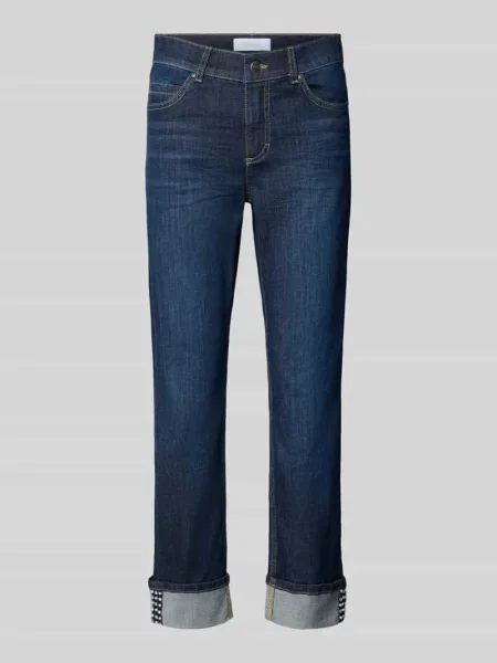 Jeansy o kroju slim fit z mieszanka bawełny model Cira Glow' Angels niebieskie