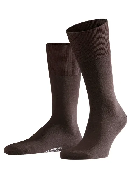 FALKE Čarape Airport tamno smeđa bijela
