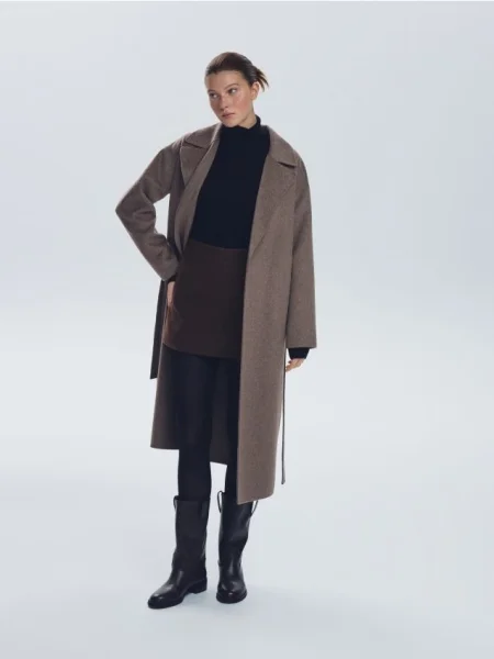 Reserved Fustă mini maro-închis maro