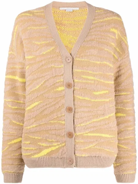 Cardigan Stella Mccartney tricotate cu dungi de tigru