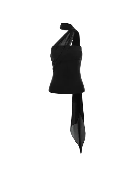 Top Manuri drapat negru