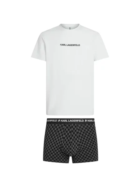 Tricou Karl Lagerfeld cu autograf alb