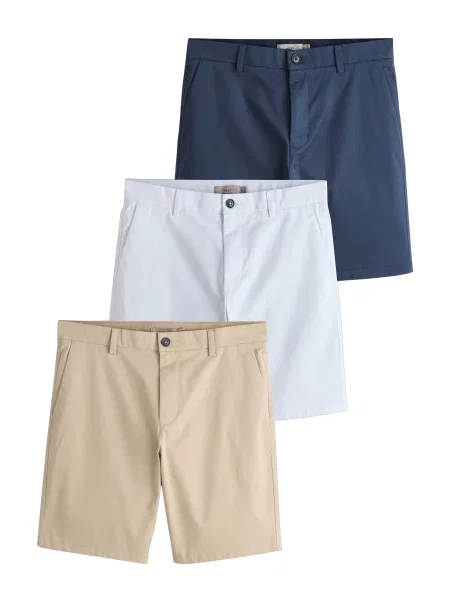 Next Pantaloni eleganți bej / bleumarin alb