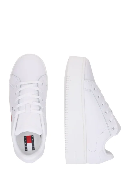 Sneakerși Tommy Jeans din piele alb