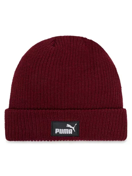 Głęboka czapka beanie Essentials bordowa