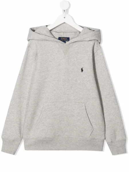 Dětska mikina s kapucí Polo Ralph Lauren šedá