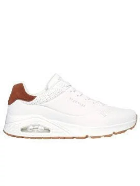 Sneakersy Skechers zamszowe białe
