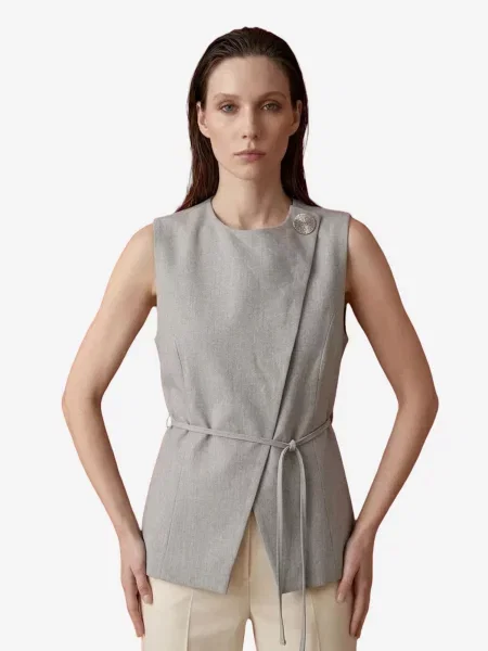 My fashion Vesta k obleku světle šedá