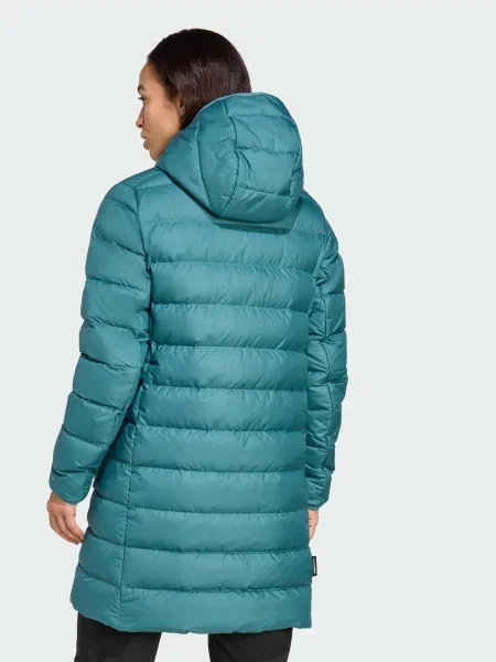 Переработанный пуховик Adidas зеленый