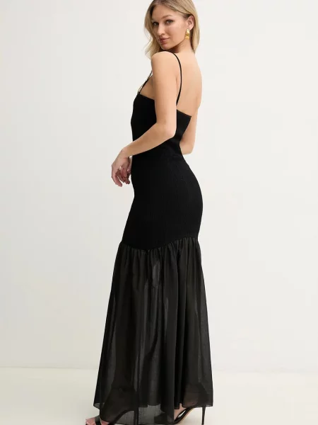 Simona Corsellini sukienka maxi prosta czarny