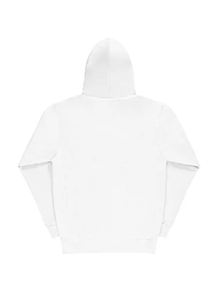Gładka Bluza Sportowa Przez Głowę Kaptur biała