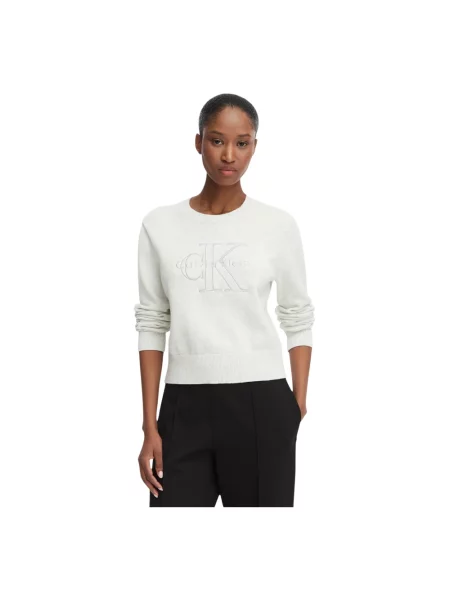 Sweter Calvin Klein szary