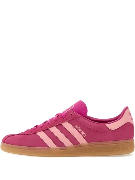 Sneakerși Adidas din piele de căprioară cu dungi roz