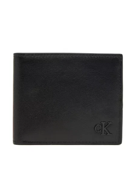 Calvin Klein Peňaženka Bold Ck Suede Billfold W/ Coin čierna