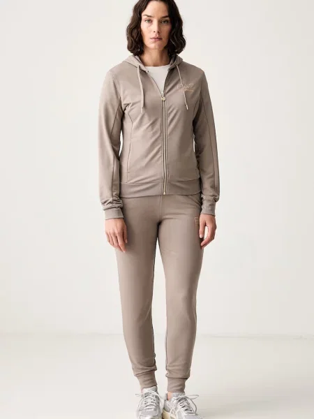 Emporio Armani komplet dresowy brązowy