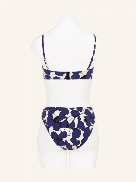 Maryan Mehlhorn Góra Od Bikini Bandeau Blue Leaves blau czarny