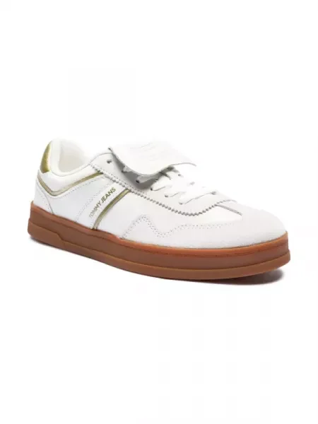 Tommy Jeans Bőr sneakers tornacipő THE GREENWICH fehér