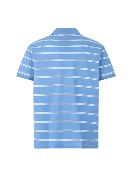 Koszulka polo Paul & Shark w paski z paskiem niebieska