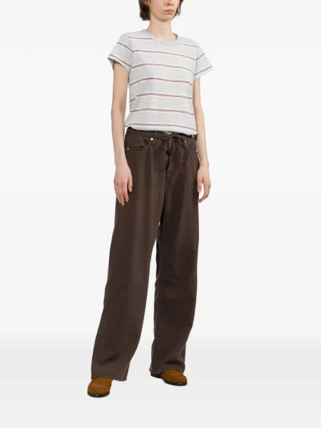 Scurt tricou Rag & Bone cu dungi albastru