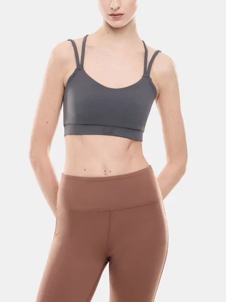 Спортивний топ поліамід/еластан сірий