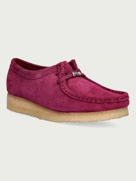 Clarks Originals Wallabee mocasini cu platformă pentru femei din piele întoarsă