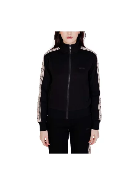 Bluza rozpinana z nadrukiem z logo model ‘BRITNEY’ Guess czarna