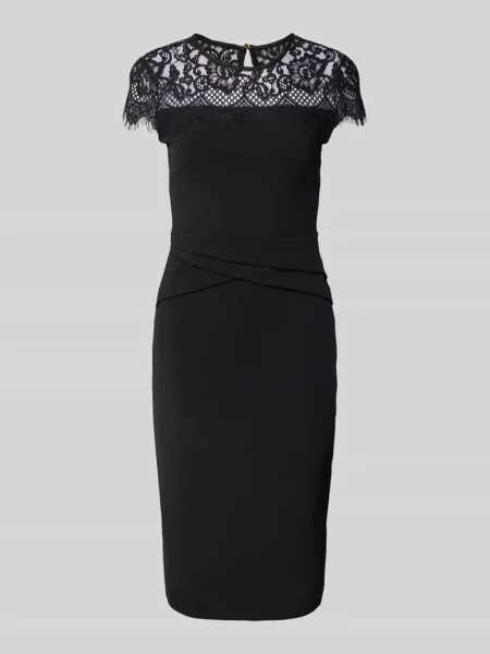 Sukienka koktajlowa z okrągłym dekoltem Lipsy czarna