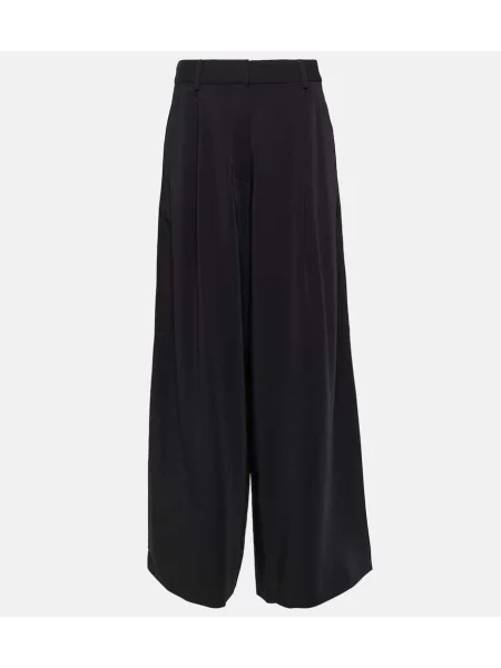 Jersey hlače Co z visokim pasom črna