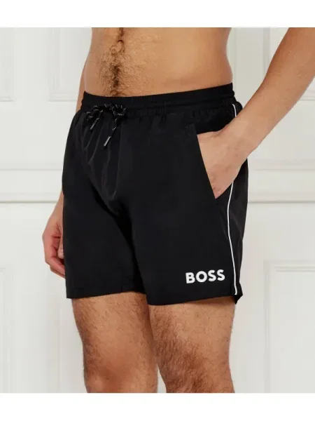 BOSS Orange Șorturi de baie Starfish / alb negru
