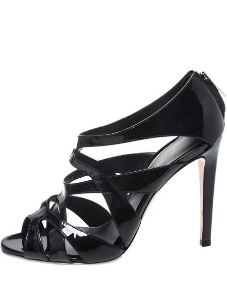 Кожени сандали Gianvito Rossi черно