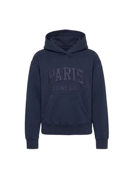 Bluza z kapturem Anine Bing niebieska