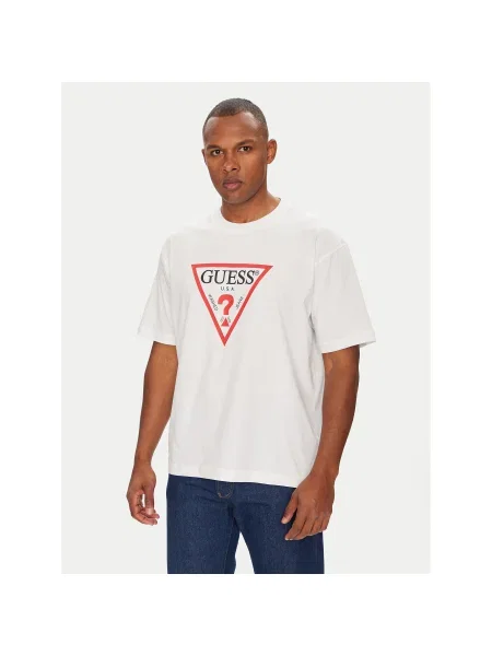 Guess Jeans Póló Oversize fehér