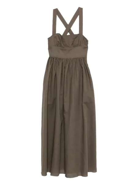 Rochie maxi Matteau de costum maro