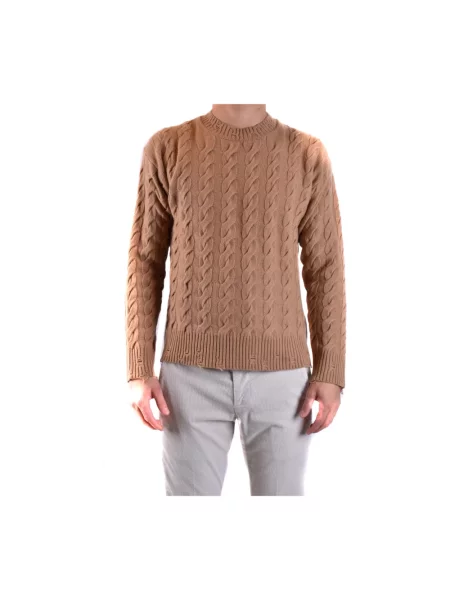 Sweter Laneus z kaszmiru brązowy