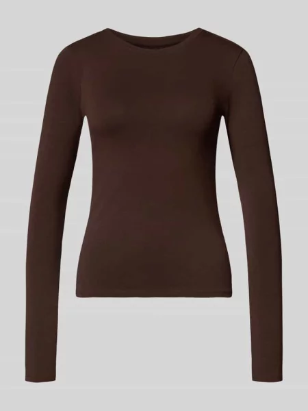 Bluzka z długim rękawem basic o kroju slim fit z mieszanka bawełny Review