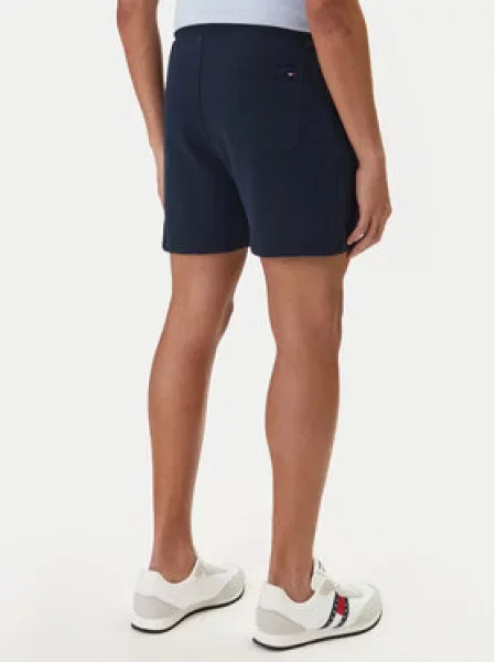 Tommy Jeans Hlače mornarsko plava / svijetlo crvena / bijela tamnoplava