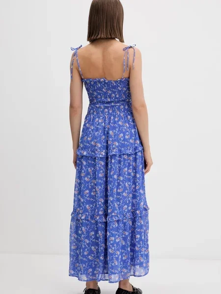 Długa sukienka maxi Tommy Jeans niebieska