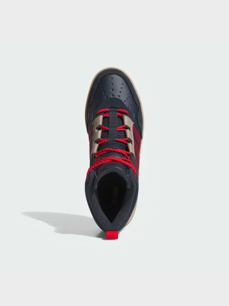 Кожаные кроссовки Adidas Hoops синие