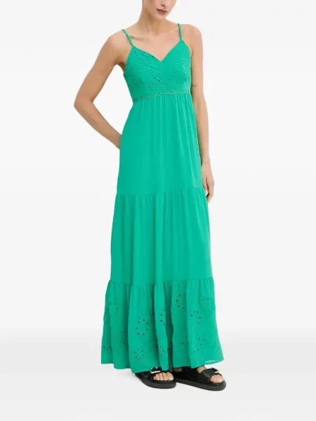 Rochie maxi Morgan cu legături țesută verde