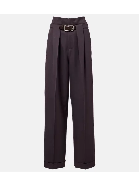 Pantaloni The Attico de lână gri