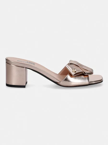 Pantofi Love Moschino cu funde din piele roz