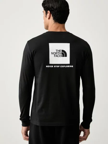 The North Face longsleeve z bawełną EVOLUTION czarna