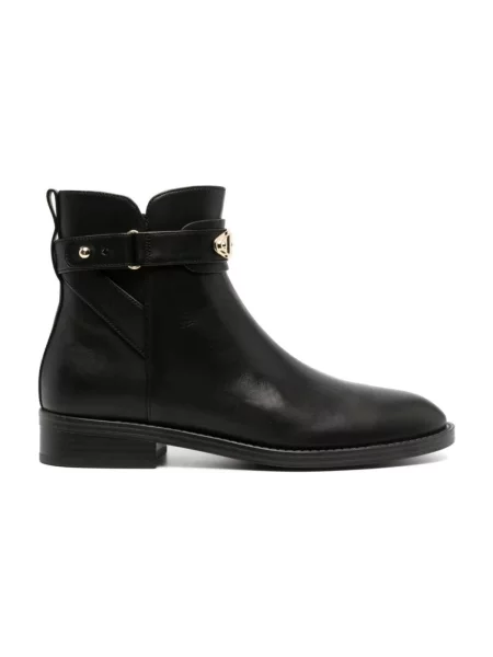 Botki Michael Kors skórzane bez obcasa czarne