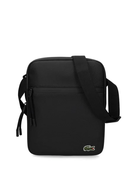 Geantă Lacoste cu broderie negru