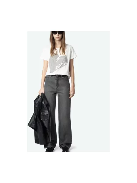 ZADIG&VOLTAIRE jeansy high waist szare