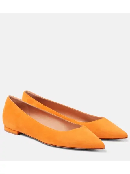 Balerinke Gianvito Rossi iz semiša oranžna