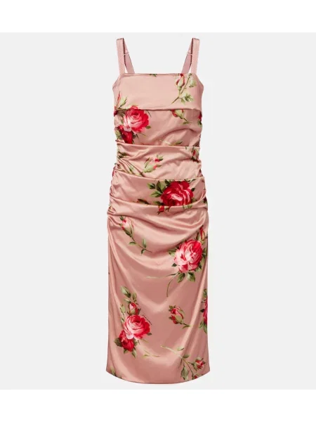 Rochie midi Dolce&gabbana cu model floral roz